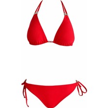 Sailor Moda Üçgen Boncuklu Ipli Bikini Takım