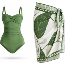 Sailor Moda Pareolu Korse Etkili Büzgülü Mayo