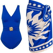 Sailor Moda Pareolu Aksesuarlı Mayo