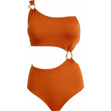 Sailor Moda Tek Omuz Aksesuarlı Mayokini