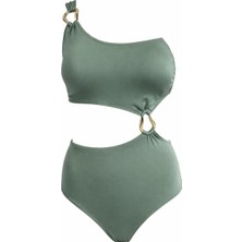 Sailor Moda Tek Omuz Aksesuarlı Mayokini