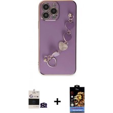 İlk El Grup Ieg™ iPhone 14 Pro Max Kılıf Nova Işık Prime - Siyah Buffer Hayalet Cam Ekran Koruyucu + Derin Mor Bilvis Titan Kamera Lens