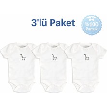Qr Baby Yenidoğan & Bebek %100 Pamuklu Body 3'li Ekonomik Paket