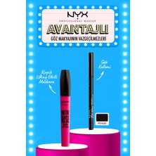 NYX Professional Makeup Nyx On The Rise Volume Maskara + Nyx Epic Wear Liner Sticks Pitch Black