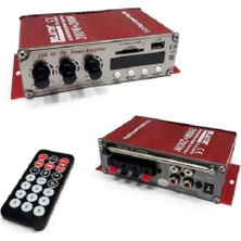 Polaxtor Mini Anfi 12V 400W 2 Kanal Bluetooth USB SD FM Yüksek Performanslı Kompakt Tasarım