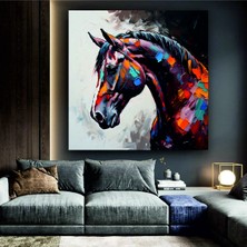 Şehzat At Temalı Abstract Kanvas Tablo