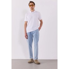 Vena David Sky Blue Beli Lastikli Slim Fit Jogger Pantolon-Sky Blue