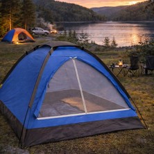 Aylina Mey Ithalat®  3 Kişilik Manuel Kamp Çadırı – Düz Kapılı Outdoor Aile, Doğa, Piknik ve Kamp Çadırı 200X150X110 cm