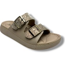 Serra 4005-1-26 Siimli Baskı Deri Çift Tokalı Anatomik Kadınterlik