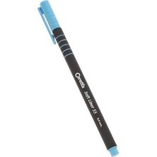  caretta soft liner keçe uç kalem turkuaz cs-55-06  10 lu (1 paket 10 adet)