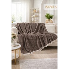 Isessia Miora Zigzak Desenli Bohem Koltuk Örtüsü |tekli & Üçlü Koltuk | 200 x 230 cm