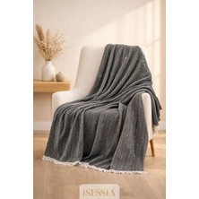 Isessia Miora Zigzak Desenli Bohem Koltuk Örtüsü |tekli & Üçlü Koltuk | 155 x 200 cm