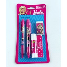 Cem Barbie Kırtasiye Seti 5 Parça Pembe Renkli Eğlenceli Tasarım ile Okul İçin Uygun