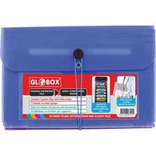 Globox Mavi Askılı Fonksiyonel Evrak Düzenleyici Dosya 7 Bölmeli A4 Boyutunda Kullanım