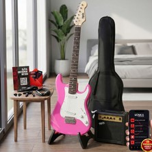 Midex CEG-36PK Amfili 3/4 36 inç Elektro Gitar Seti Pembe
