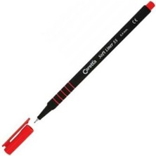  caretta soft liner keçe uç kalem kırmızı cs-55-02 10 lu (1 paket 10 adet)