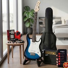 Midex CEG-36BL Amfili Full 3/4 36 İnç Elektro Gitar Seti Blue
