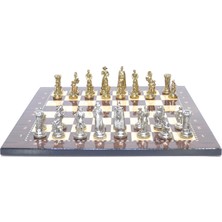 Tuğra Sedefçilik İngiliz Satranç Takımı 35x35 cm Zamak Malzemeden Üretilmiş 32 Parça