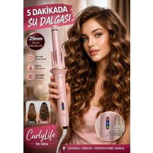 Curly Life Otomatik Döner Başlıklı Saç Maşası 25 mm Kalın Su Dalgası Seramik Malzeme 230 Derece Isı