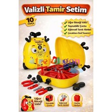 Denapcal Uğur Böceği Taşınabilir Valizli Tamir Seti 10 Parça | Çocuk Oyuncak Alet Çantası Tamir Seti