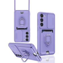 Xciks Collections Galaxy S24 Plus Kılıf Zuma Kartvizitli Yüzüklü - Lila
