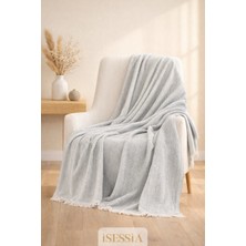 Isessia Miora Zigzak Desenli Bohem Koltuk Örtüsü |tekli & Üçlü Koltuk | 155 x 200 cm