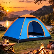 Aylina Mey Ithalat®  3 Kişilik Yarı Otomatik Kurulum Kamp Çadırı – Suya Dayanıklı, Taşıma Çantalı Outdoor Aile Çadırı, Piknik, Plaj ve Doğa 200X150X110 cm