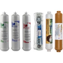 Sulook Kapalı Kasa Su Arıtma Cihazlarına Uyumlu, Üstten Çift Çubuklu Inlıne 6'lı Filtre Seti Lg Membranlı