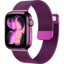 Nezih Case Apple Watch Seri 4/5/6/7/8/9/se 38MM-40MM-41MM Seri 10/11 42MM Uyumlu Hasır Metal Kordon