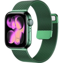 Nezih Case Apple Watch Seri 4/5/6/7/8/9/se 38MM-40MM-41MM Seri 10/11 42MM Uyumlu Hasır Metal Kordon