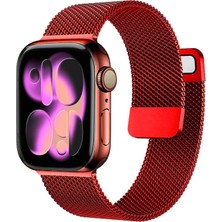 Nezih Case Apple Watch Seri 4/5/6/7/8/9/se 38MM-40MM-41MM Seri 10/11 42MM Uyumlu Hasır Metal Kordon