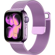 Nezih Case Apple Watch Seri 4/5/6/7/8/9/se 38MM-40MM-41MM Seri 10/11 42MM Uyumlu Hasır Metal Kordon