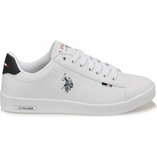 U.S. Polo Assn. Franco Dhm Erkek Sneaker Ayakkabı Beyaz Suni Deri Düz Tabanlı
