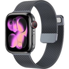 Nezih Case Apple Watch 5/6/7/8/9/10/se/ultra/ultra2 44/45/49MM Seri 10/11 46MM Mıknatıslı Metal Kordon