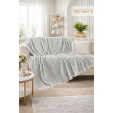 Isessia Miora Zigzak Desenli Bohem Koltuk Örtüsü |tekli & Üçlü Koltuk | 200 x 230 cm