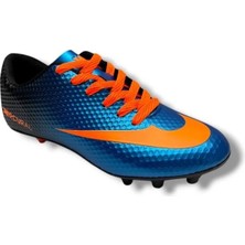 Walked 401-26 Çocuk Çivili Halı Saha Krampon Mavi Turuncu 31-35