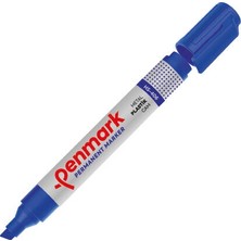 Penmark Permanent Marker Kalem Kesik Uç Mavi Hs406-02 (12 Li Paket)