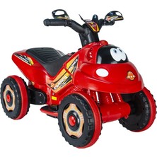 UJ Toys Kırmızı 6V Akülü ATV KARINCA Çocuk Bahçe Oyuncağı 3-6 Yaş İçin Eğlenceli Tasarım