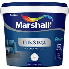 Marshall Luksima Yıkanabilir Silikonlu Silinebilir Özel Mat Iç Cephe Boyası 15 Lt