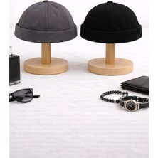 Ritagarcia Ayarlanabilir Gri-Siyah Retro Takke Yazlık 2.li Set