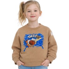 Hupalupa Store Hupalupa Basic Sweatshirt Bej Smash 7-8 Yaş