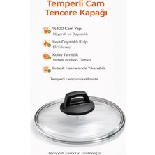 Arcak2 Granit ve Çelik 28 cm   Cam Kapak ve Kulpla Beraber