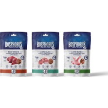 Bosphorus Küçük Irklar Için Kuzu Etli + Büyük Irklar Için Kuzu Etli & Dana Etli Köpek Ödülü 80 gr x 3 Adet