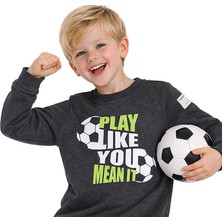 Hupalupa Store Hupalupa Basic Sweatshirt Siyah Play Like You 7-8 Yaş
