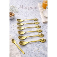 Morponi 6'lı Elegance Serisi Çay & Kahve Kaşığı Gold Ay-Yıldız Model