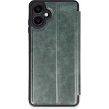 Bucuks Galaxy A06 Kılıf Flip Cover - Koyu Yeşil