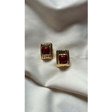 Afsel Jewelry ✨ Vintage Dokulu Taş Detay Küpe ✨