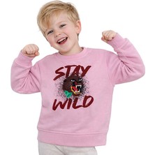 Hupalupa Store Hupalupa Basic Sweatshirt Pembe Stay 7-8 Yaş
