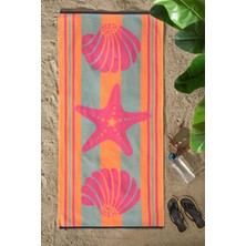 Özdilek Nice Plaj Havlusu %100 Pamuk Dokuma 70 x 150 cm Pembe Desenli Konforlu Kullanım