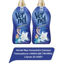 Vernel Konsantre Çamaşır Yumuşatıcısı 1440ml (60 YIKAMA) Lilyum X2 ADET